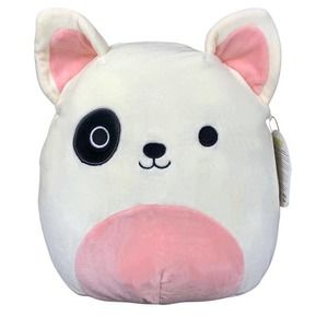 Squishmallows Charlie Bull Terrier Dog 12" Plush Black Eye White Pup Soft Puppy